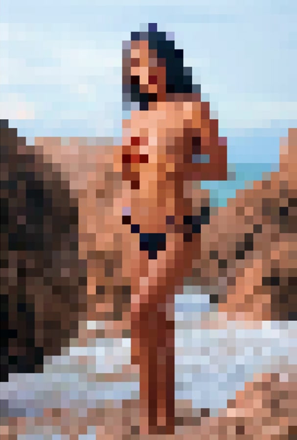 pixelated girl